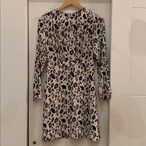 Leopard Skater Mini Dress by & Other Stories, Sz 4